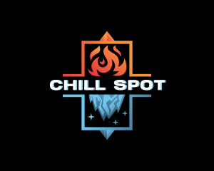 Cooling Ice Fire logo design