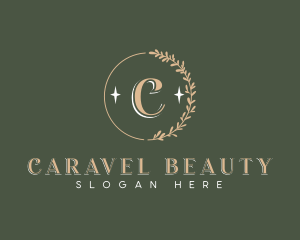 Elegant Leaf Wreath logo design