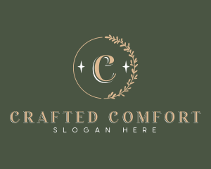 Elegant Leaf Wreath logo design