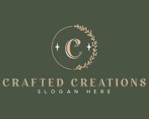 Elegant Leaf Wreath logo design