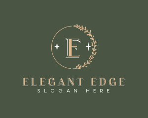 Elegant Leaf Wreath logo design