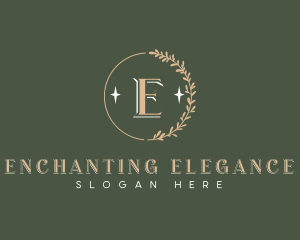 Elegant Leaf Wreath logo design