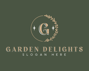 Elegant Leaf Wreath logo design