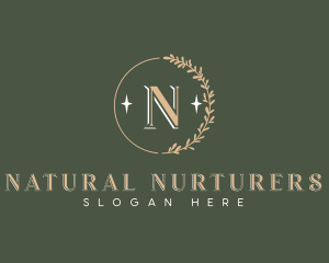 Elegant Leaf Wreath logo design