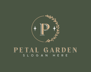 Elegant Leaf Wreath logo design