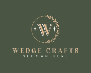 Elegant Leaf Wreath logo design