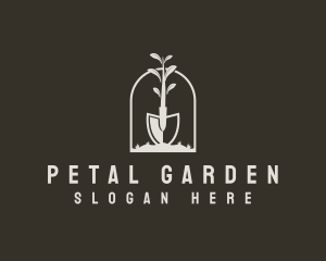 Landscaping Shovel Plant logo design