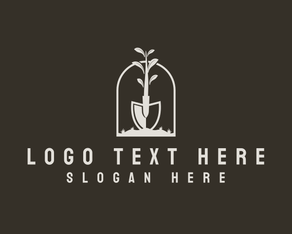 Landscaping Shovel Plant logo