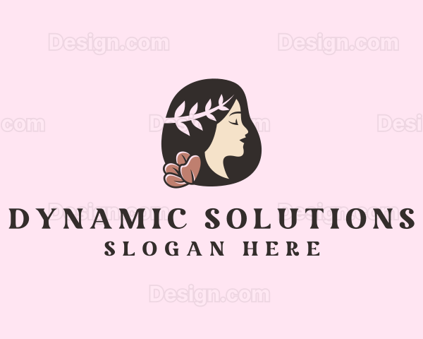 Floral Wreath Woman Logo