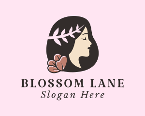 Floral Leaf Woman  logo