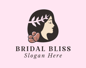 Floral Leaf Woman  logo