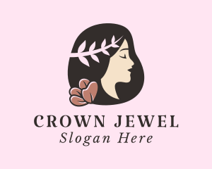 Floral Leaf Woman  logo