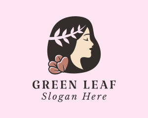Floral Leaf Woman  logo
