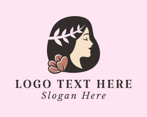 Leaf - Floral Leaf Woman logo design