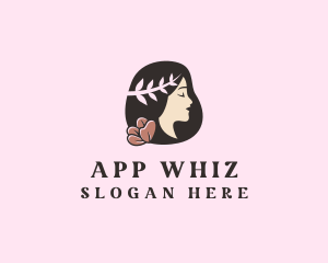 Floral Wreath Woman  Logo