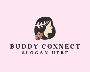 Floral Wreath Woman  logo design