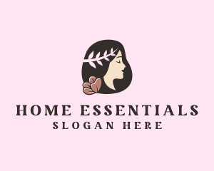 Floral Wreath Woman  logo design