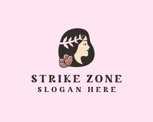 Floral Wreath Woman  logo design