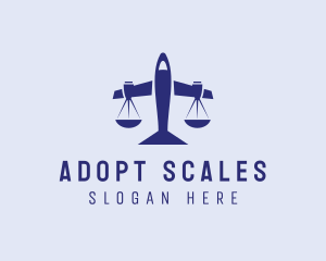 Legal Plane Scales logo design