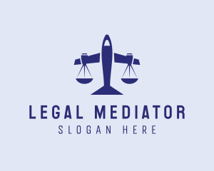 Legal Plane Scales logo design