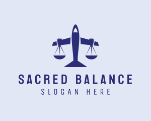 Legal Plane Scales logo design