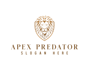 Feline Lion Shield logo design