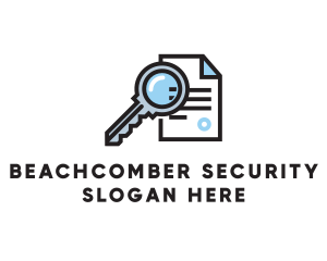 Secure Key File Document logo design