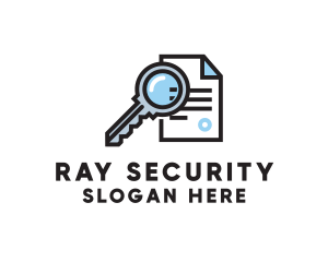 Secure Key File Document logo design