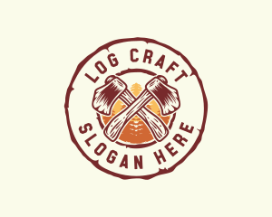 Axe Carpentry Logging logo design