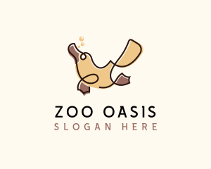 Wildlife Platypus Zoo logo design