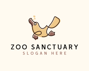 Wildlife Platypus Zoo logo design