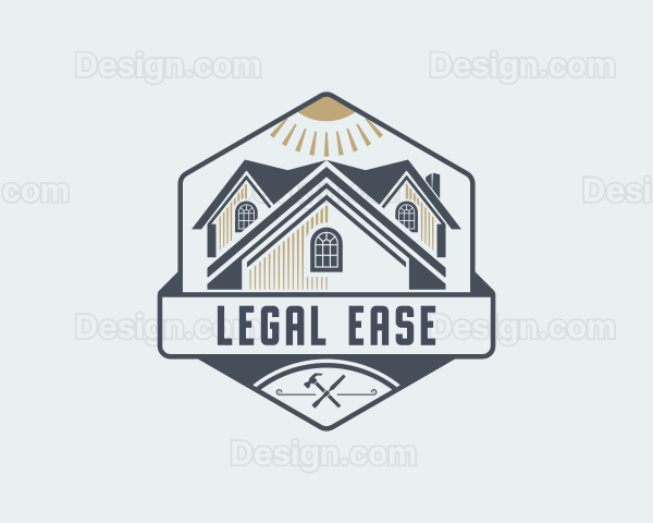 House Roofing  Carpentry Emblem Logo