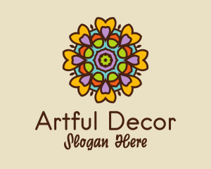 Flower Meditation Decor  logo design