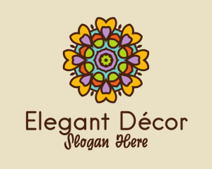 Flower Meditation Decor  logo design