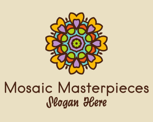 Flower Meditation Decor  logo design