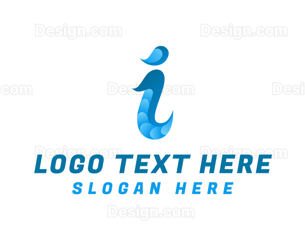 Modern Script Letter I Logo