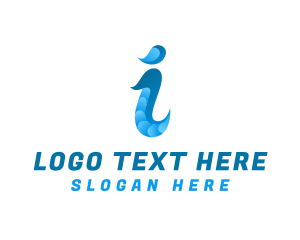 Modern Script Letter I logo