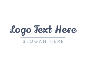 Underline Cursive Wordmark logo