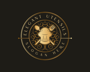 Toque Utensils Restaurant logo design