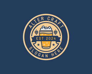 Pub Brewery Craft Beer logo design