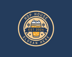 Pub Brewery Craft Beer logo design