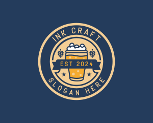 Pub Brewery Craft Beer logo design