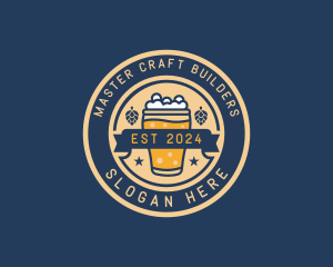 Pub Brewery Craft Beer logo design