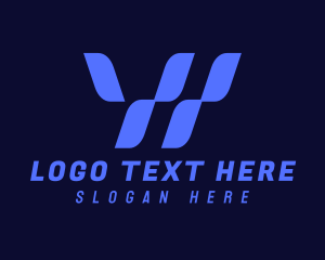 Technology Gaming Letter W Logo