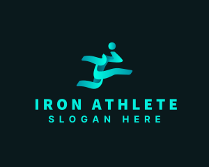 Athlete Jump Sports logo design