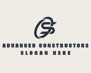 Logistics Company Letter S logo design