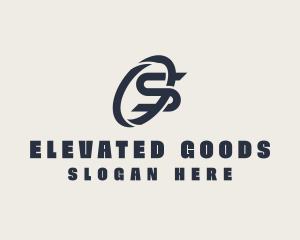 Logistics Company Letter S logo design