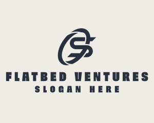 Logistics Company Letter S logo design