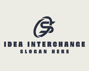 Logistics Company Letter S logo design