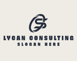 Logistics Company Letter S logo design